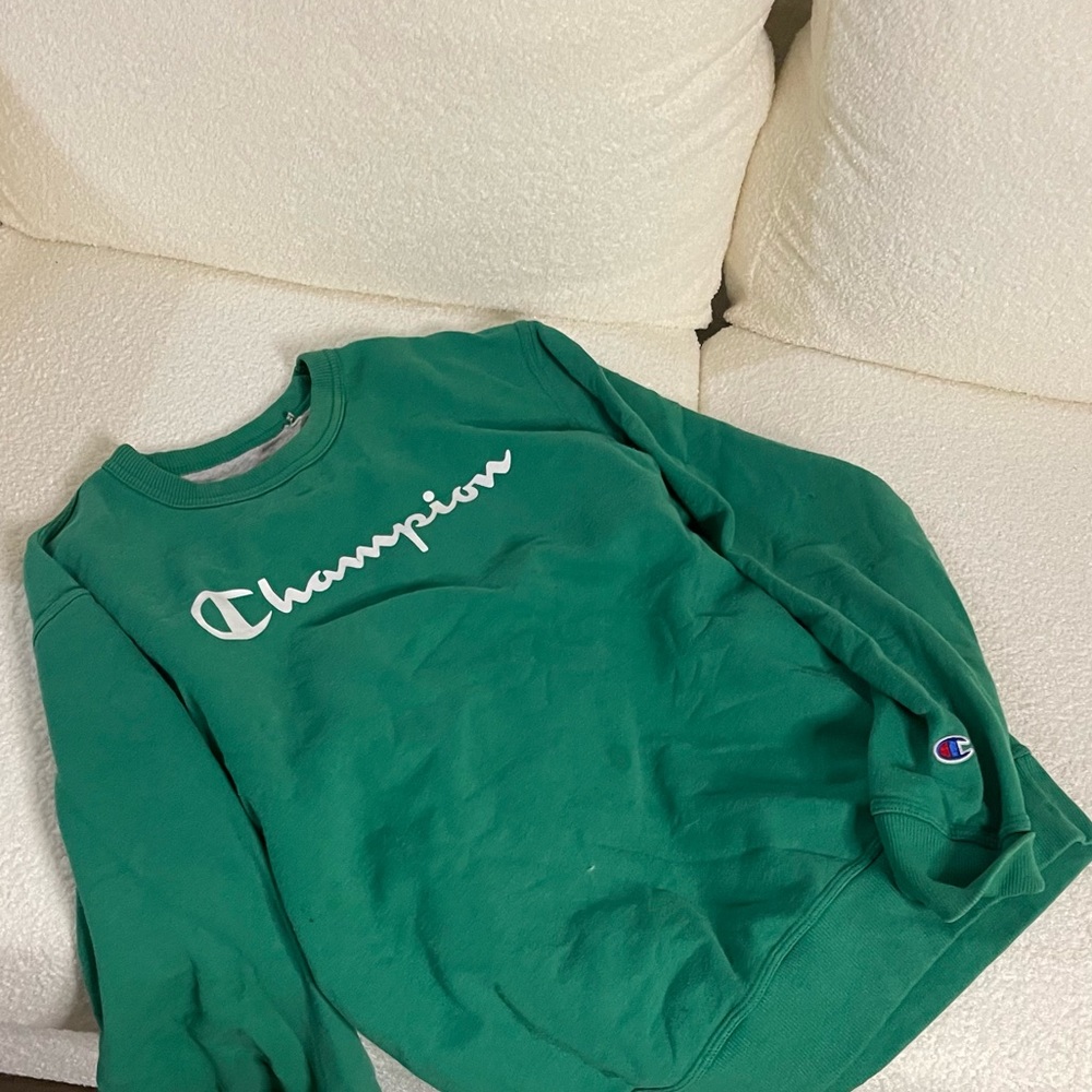 Champion green crew neck